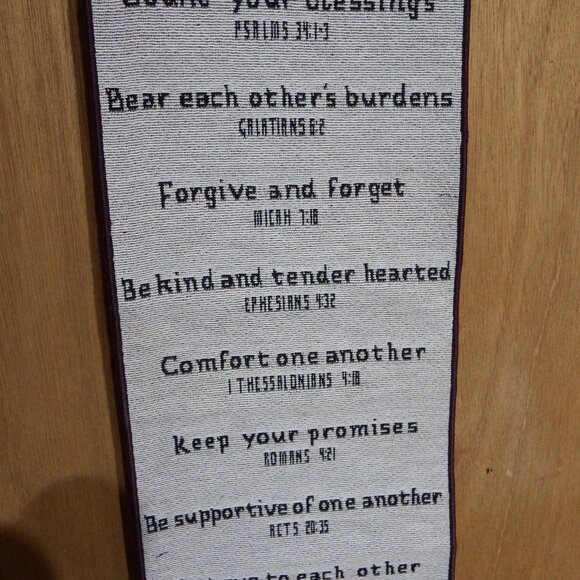Tapestry Banner containing the HOME RULES - Picture 3 of 7